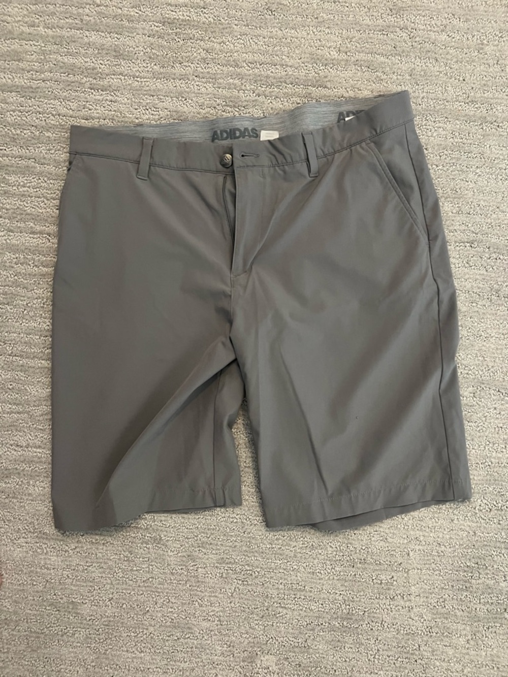 adidas Men’s Charcoal Flat Front Golf Shorts